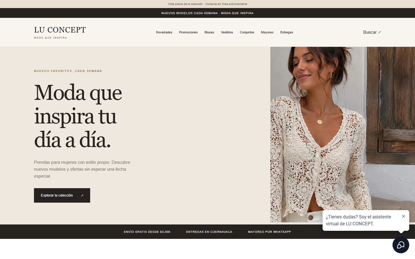 Página de inicio de LU CONCEPT